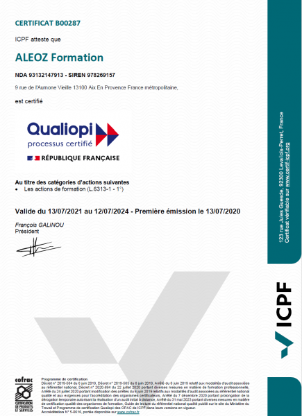 Certificat Qualiopi pour les actions de formation